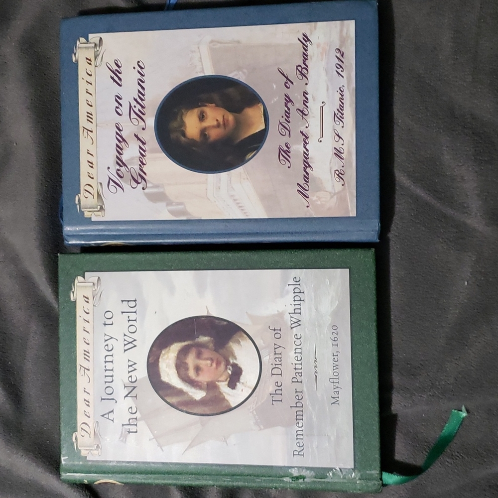 Dear America books R M P Titanic, 1912, Mayflower, 1620